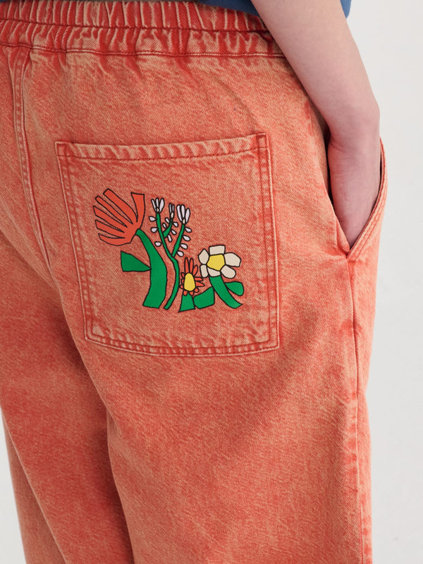 Bobo Choses Washed Relaxed Fit Jeans Damen orange