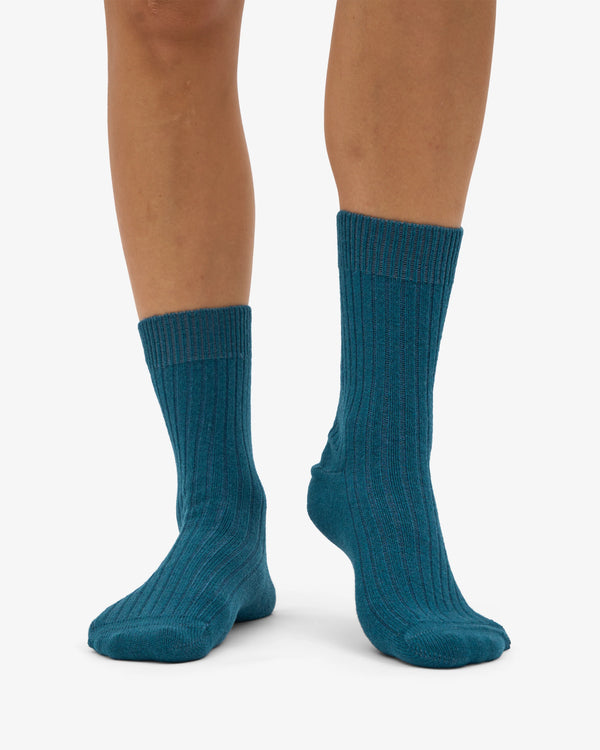 Colorful Standard Merino Wool Blend Socke - Ocean Green