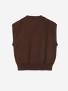 Bobo Choses Plant Seal Jacquard Organic Cotton Vest Damen Pullunder braun