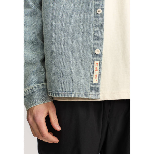 Revolution Casual Shirt Blue Hemd Herren blau