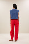 By-Bar Maggie Denim Sleeveless Jacket Weste Damen blau