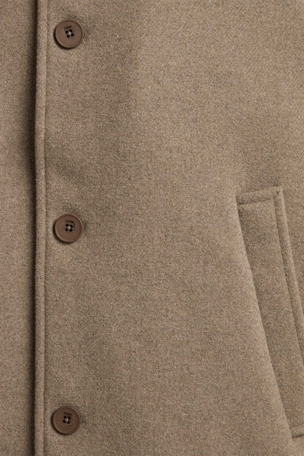 Elvine Ciaran Wool Coat Herren Winterjacke Wolle beige