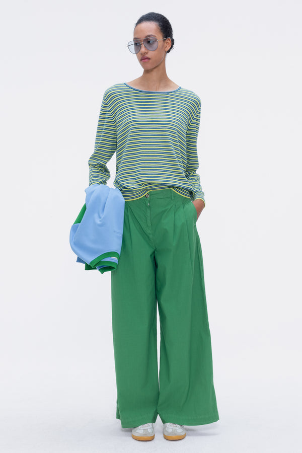 Our Sister Pansmokey P Wide Pants Damen Hose grün