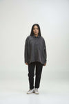 Arniko Tahira Flanellhemd Black Melange One Size Bio-Baumwolle schwarz