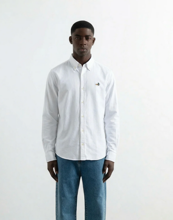 Edmmond Studios White Oxford Shirt Hemd Herren weiss