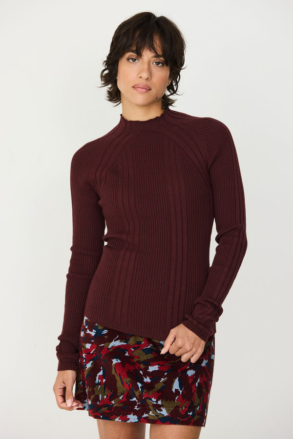 SKFK Anuket LS Shirt GOTS Chocolate Damen Longsleeve braun