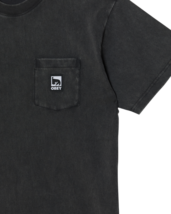 Obey Post Pocket Tee Dusty Black Limo Herren T-Shirt schwarz