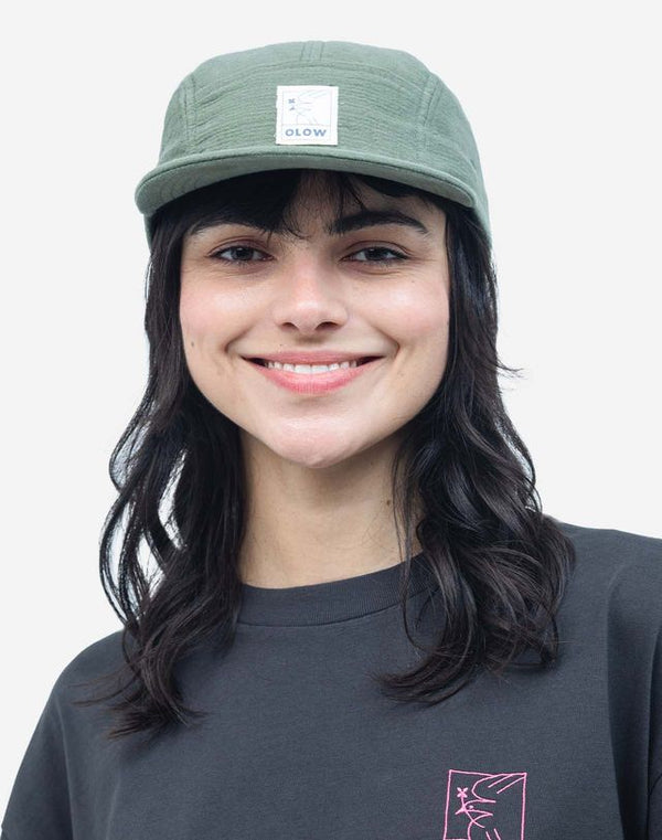 Olow Casquete Five Panel Signature Panel Pomba Cap Unisex salbeigrün