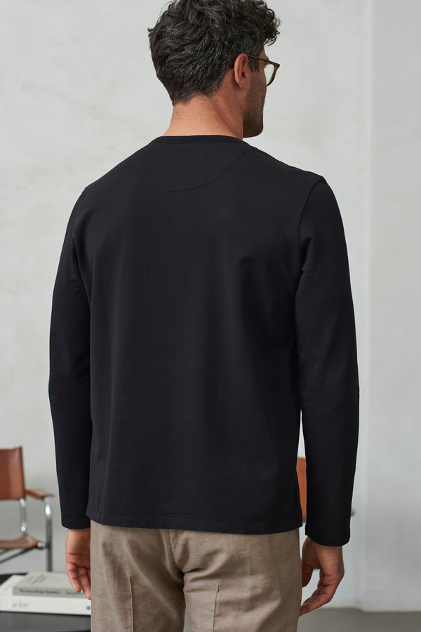 About Companions Langarmshirt Lars Herren schwarz