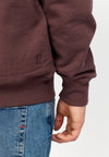 Revolution Dustpurple Loose Crewneck Sweatshirt Pullover Herren kastanienbraun