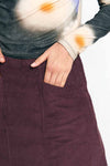 Suite13Lab Faro Skirt Cord Brown Damen Mini Rock braun
