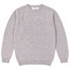 Harley of Scotland Brushed Wool Pullover Herren Hellgrau bunt meliert