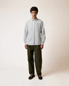 Faguo Landais Wide Leg Hose Khaki Herren Bio-Baumwolle grün