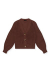 Lovjoi Cardigan Antoinett Dark Maroon Dunkelbraun