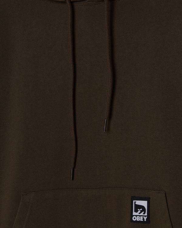 Obey Post Hood Dusty Black Olive Herren Hoodie braun