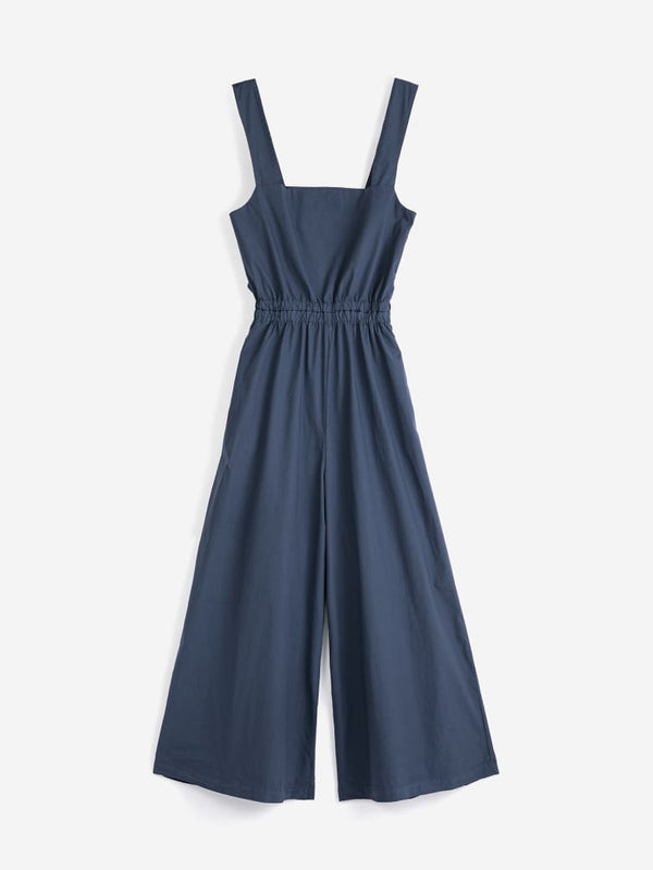 Bobo Choses Textured Cotton Strap Overall Einteiler Damen dunkelblau