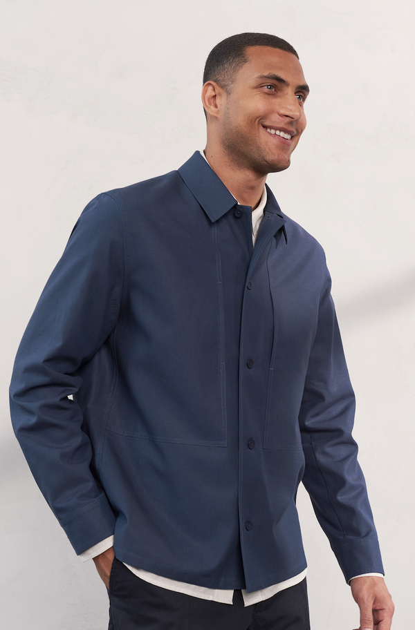 About Companions Owe Overshirt Herren dunkelblau