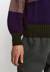 Selfhood Rib Block Knit BBurgundy Damen Strick Pullover burgunder