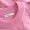 Dedicated Husie Pepita Cats Knit Moonlite Pink Damen Strickpullover pink