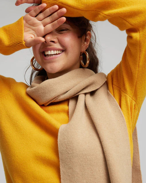 Colorful Standard Merino Wool Schal Damen Burned Yellow gelb