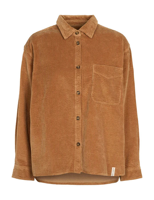 Esmé ESMaxia Boxy Shirt Hemd Damen currybraun