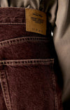 American Vintage Oshow Ballon Stone Raisin Jeans Herren dunkelrot