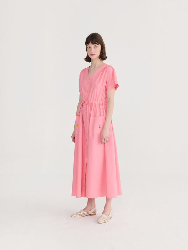 Bobo Choses V-neck Shirt Dress Damen rosa