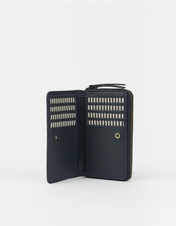 O MY BAG Jett Wallet Universe Blue Soft Grain Leather Geldbörse blau