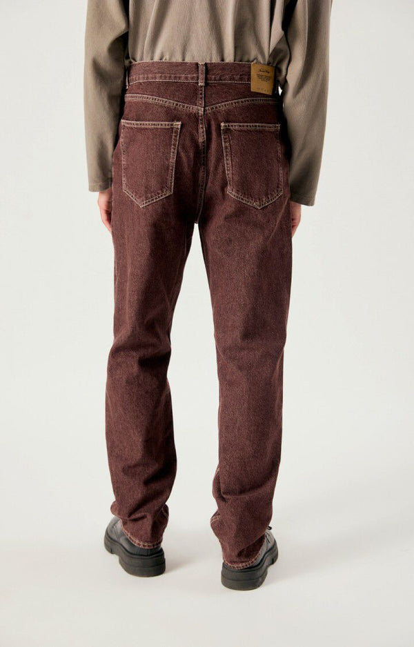 American Vintage Oshow Ballon Stone Raisin Jeans Herren dunkelrot