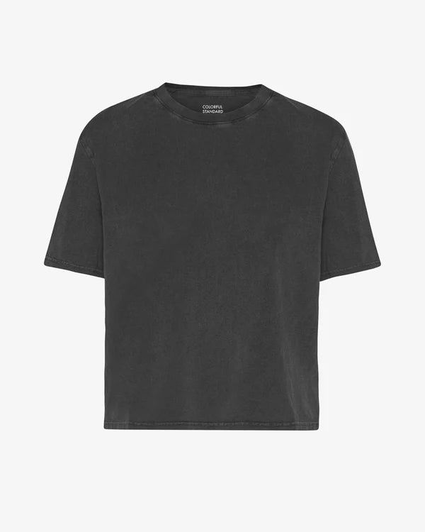 Colorful Standard Organic Boxy Crop T-Shirt Faded Black Damen T-Shirt schwarz