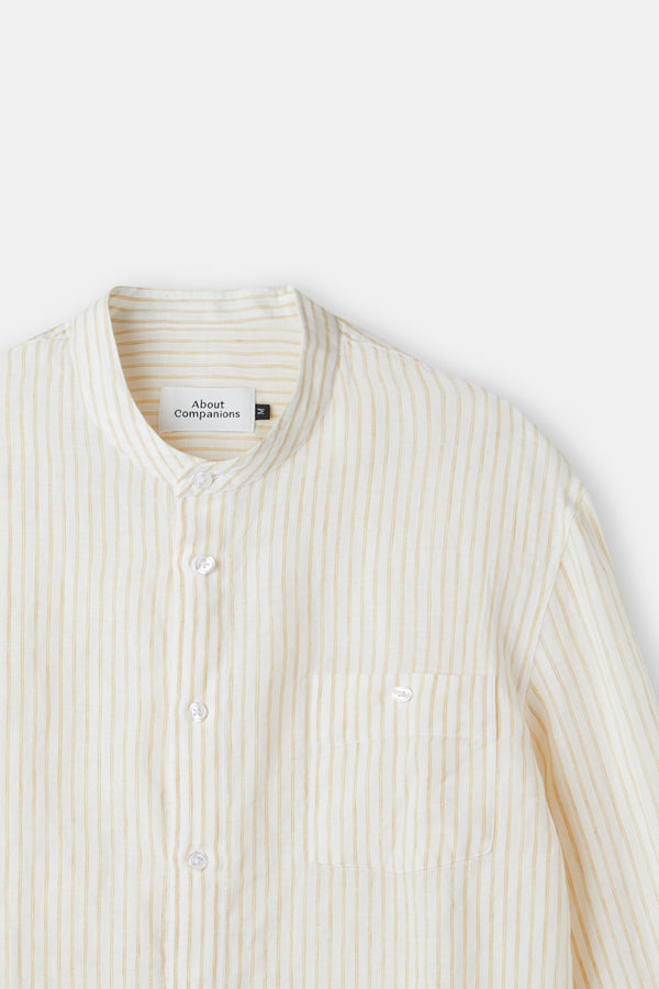 About Companions gestreiftes Nathan Shirt Hemd Herren gelb