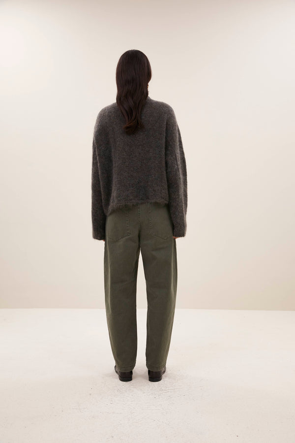 By-Bar Vasile Pullover Moss Brown Damen Mohair braun