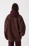 American Vintage Oshow raisin Jeansjacke Unisex bordeaux