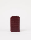 O My Bag Jett Wallet Dark Cherry Croco Leder Geldbörse dunkelrot