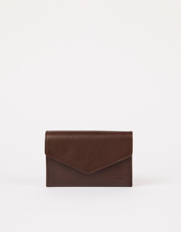 O My Bag Jo’s Purse Chocolate Leder Portemonnaie dunkelbraun