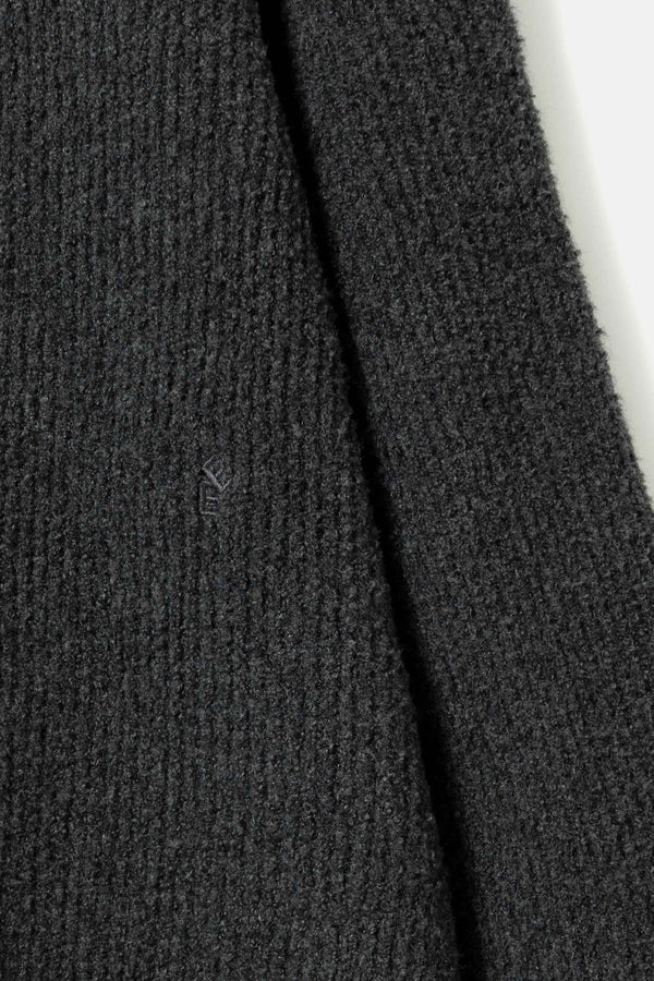 Elvine Joakim Strickjacke Dark Grey Melange Herren grau