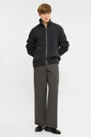 Elvine Joakim Strickjacke Dark Grey Melange Herren grau