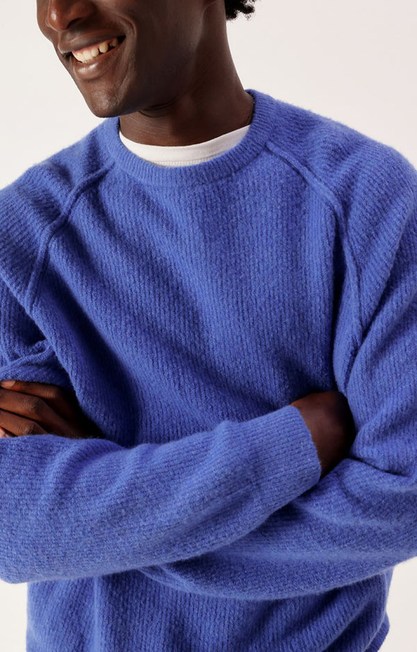 American Vintage Damsville Herrenpullover Saphirblau