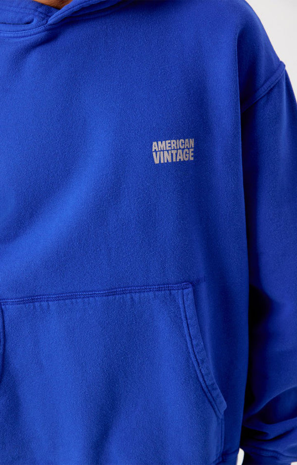 American Vintage Plizzy Herren Hoodie Indigo Vintage