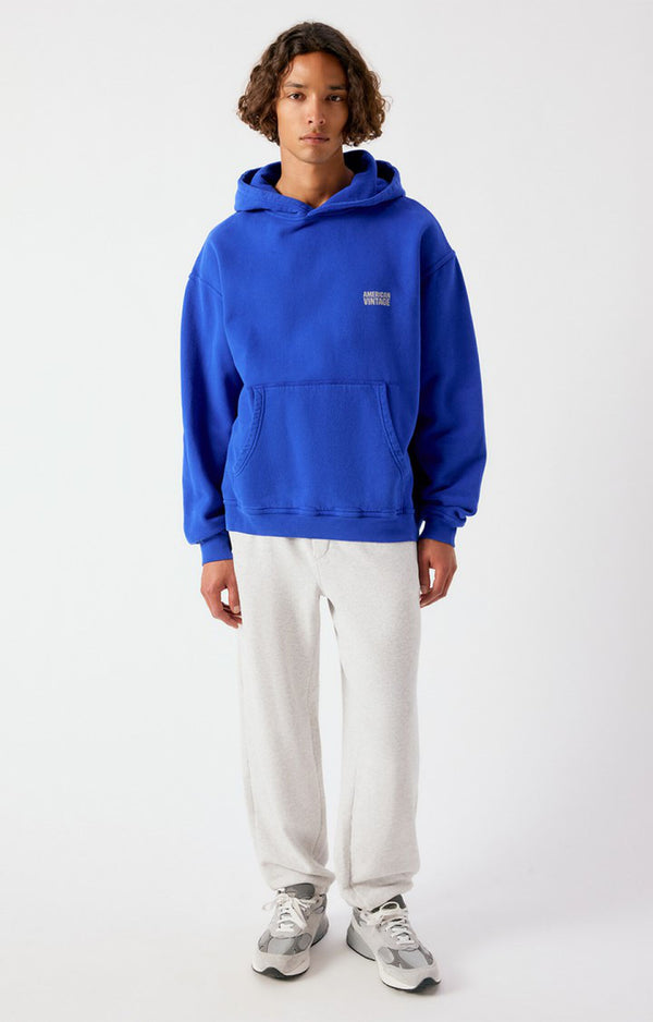 American Vintage Plizzy Herren Hoodie Indigo Vintage