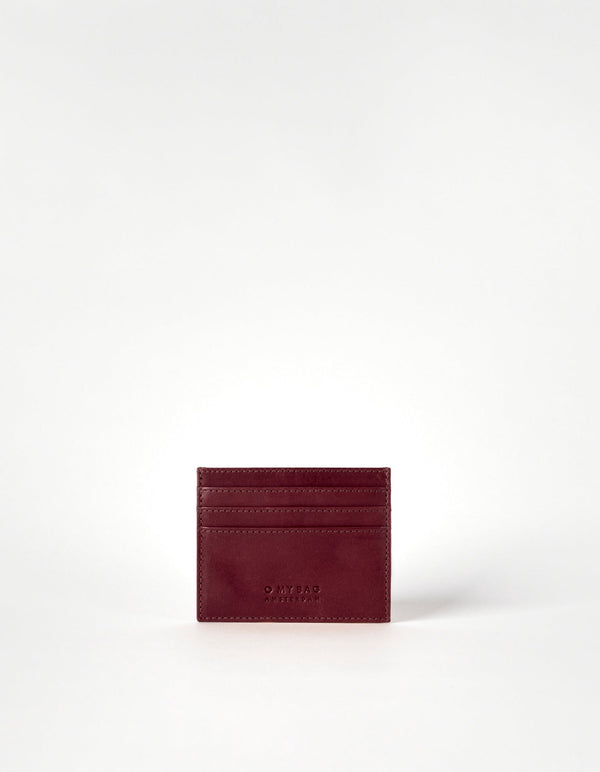 O My Bag Mark’s Cardcase Maxi Dark Cherry Leder Kartenetui dunkelrot
