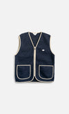 Wooden Store Rail Zip Avio Weste Herren blau