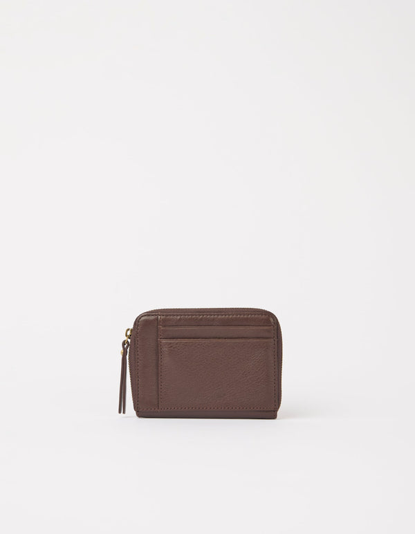 O My Bag Robbie Wallet Chocolate Leder Portemonnaie dunkelbraun