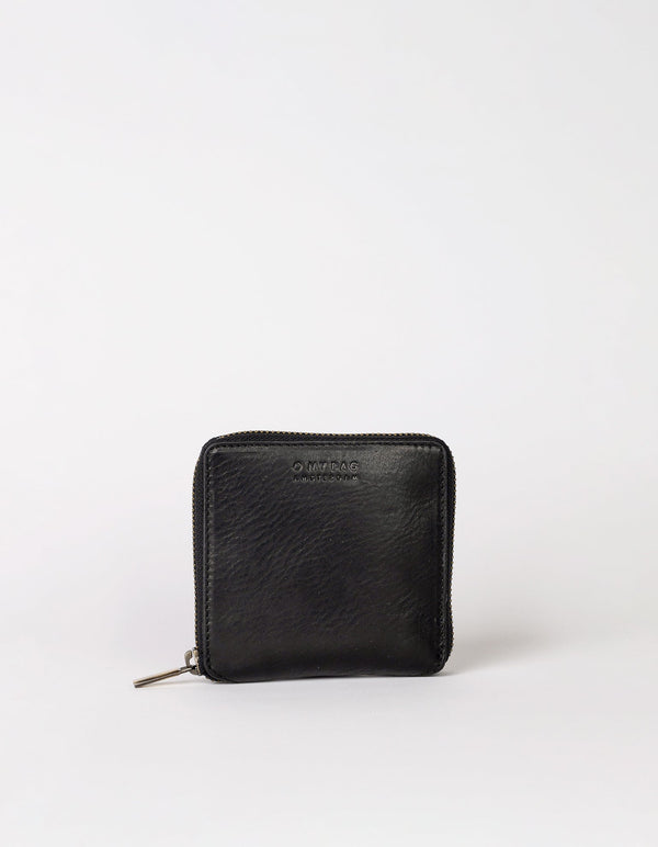 O My Bag Sonny Square Black Stromboli Leder Portemonnaie schwarz