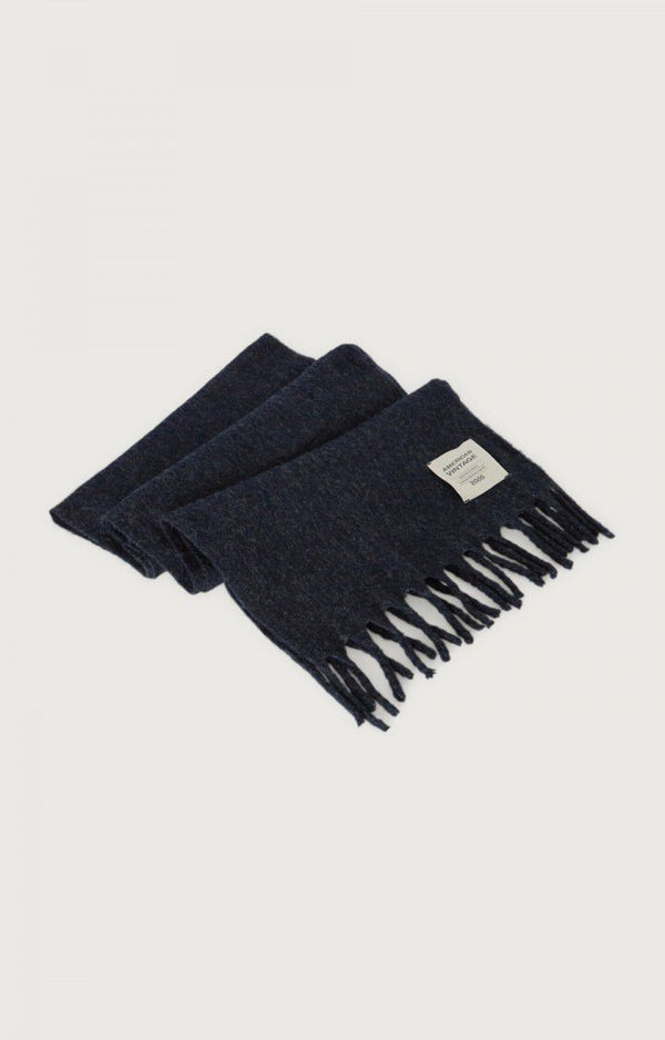American Vintage Zinaco Schal Night Logo Navy Blau