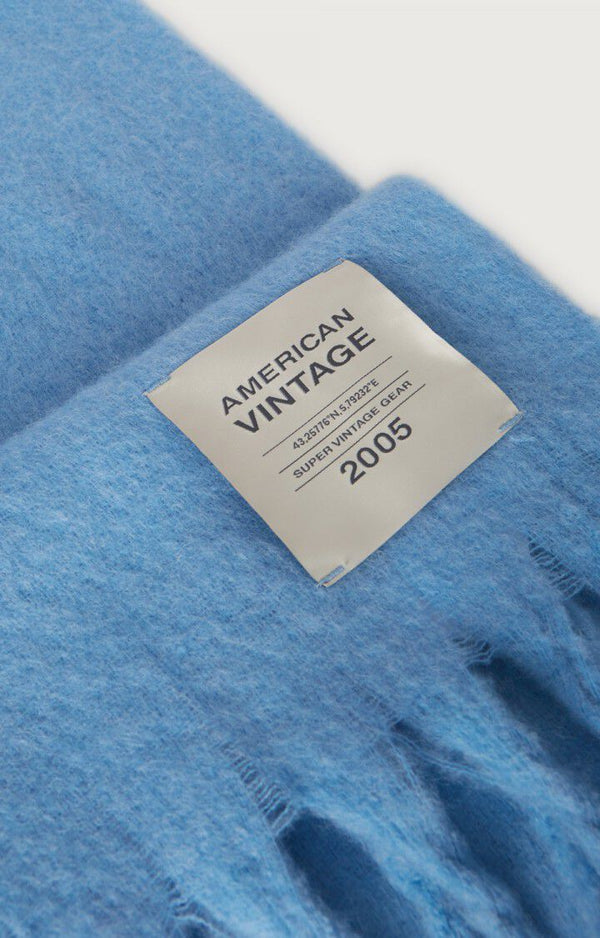 American Vintage Zinaco Schal Siberia Logo Blau