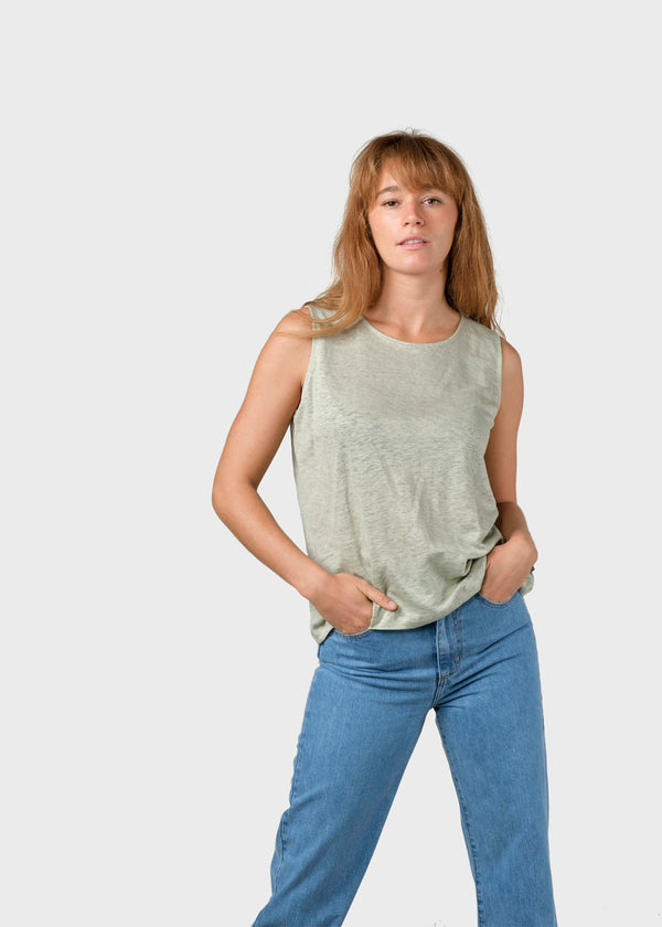 Klitmøller Dee Top Damen Trägershirt sage grün