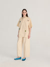 Bobo Choses Labelled Oversized Polo Shirt Damen off white weiß