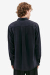 Elvine Ossian Shirt Tencel Hemd Dark Navy Herren dunkelblau