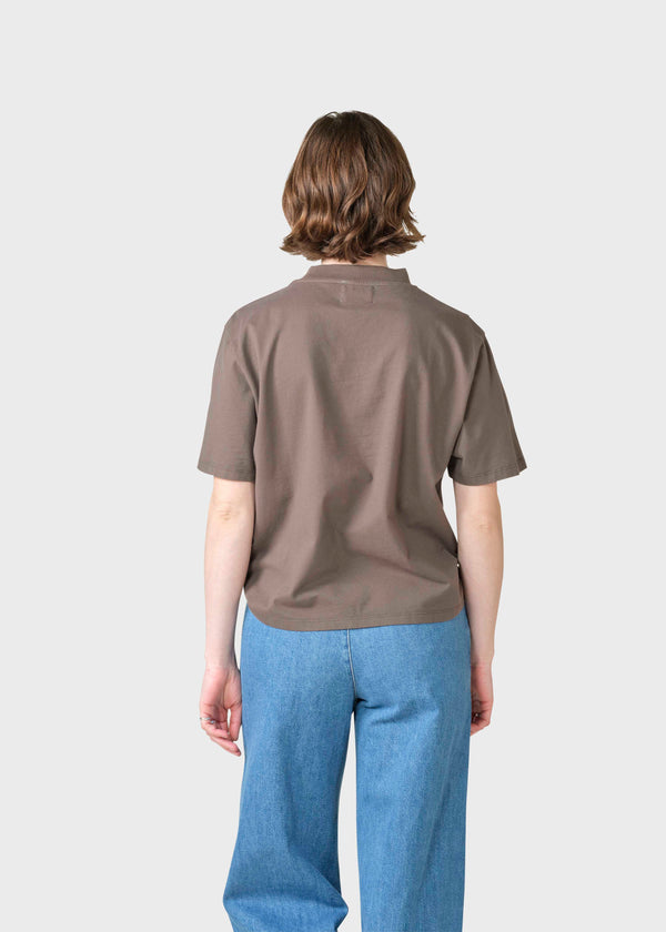 Klitmøller Uma Mock Tee Damen T-Shirt taupe